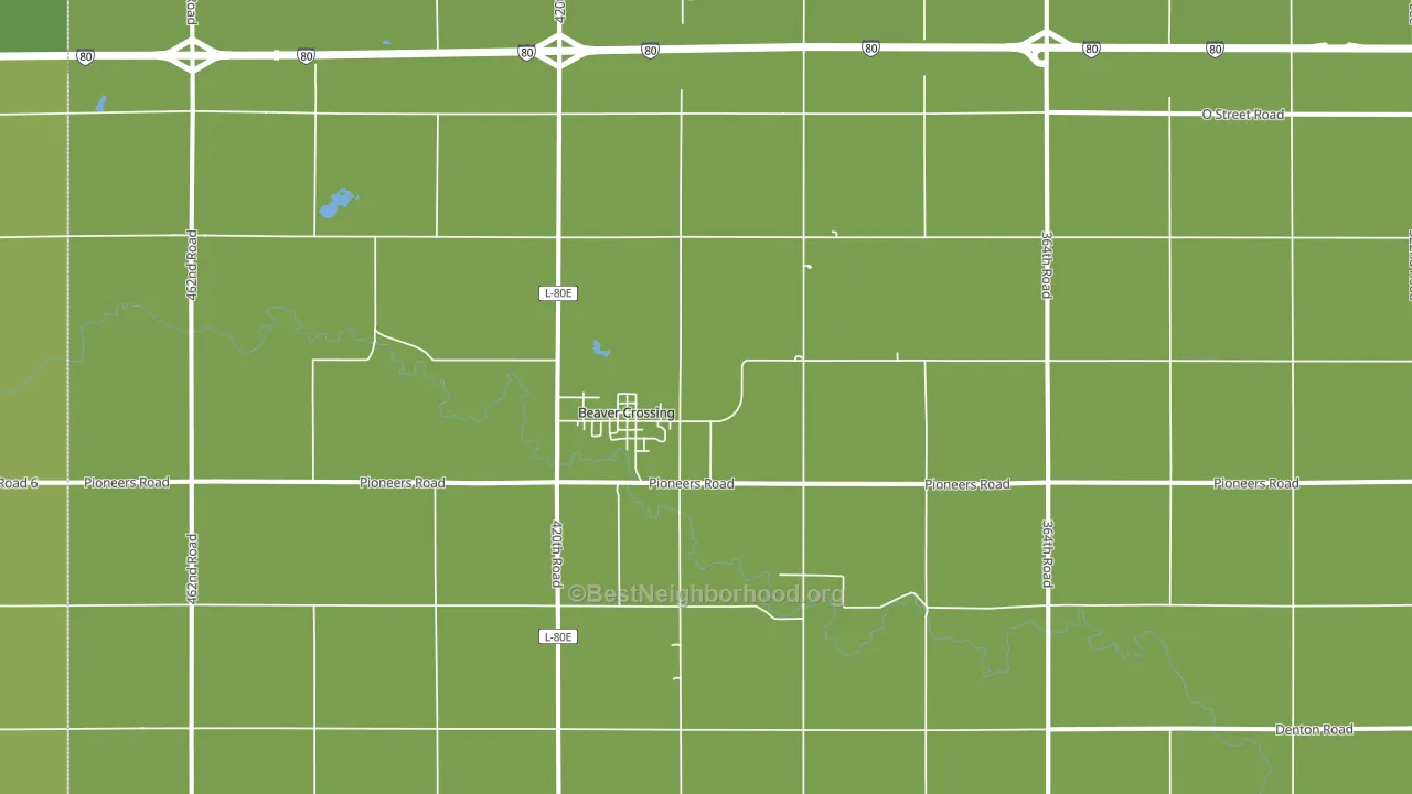 68313, NE block-group voter-turnout map