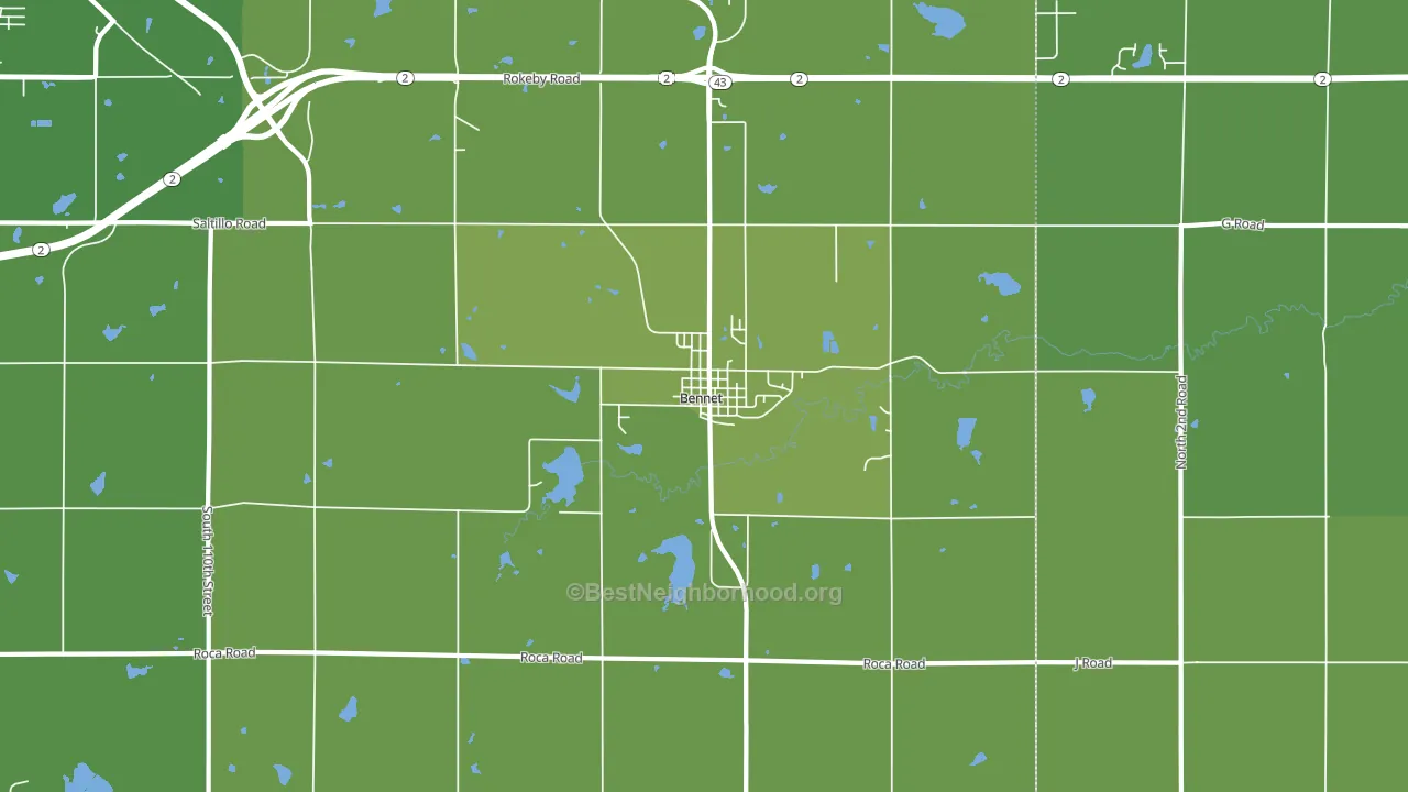 68317, NE block-group voter-turnout map