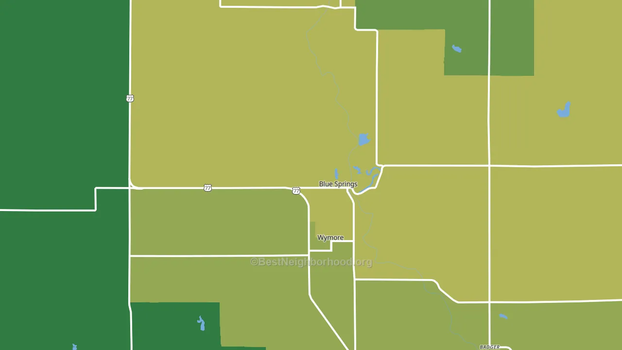 68318, NE block-group voter-turnout map