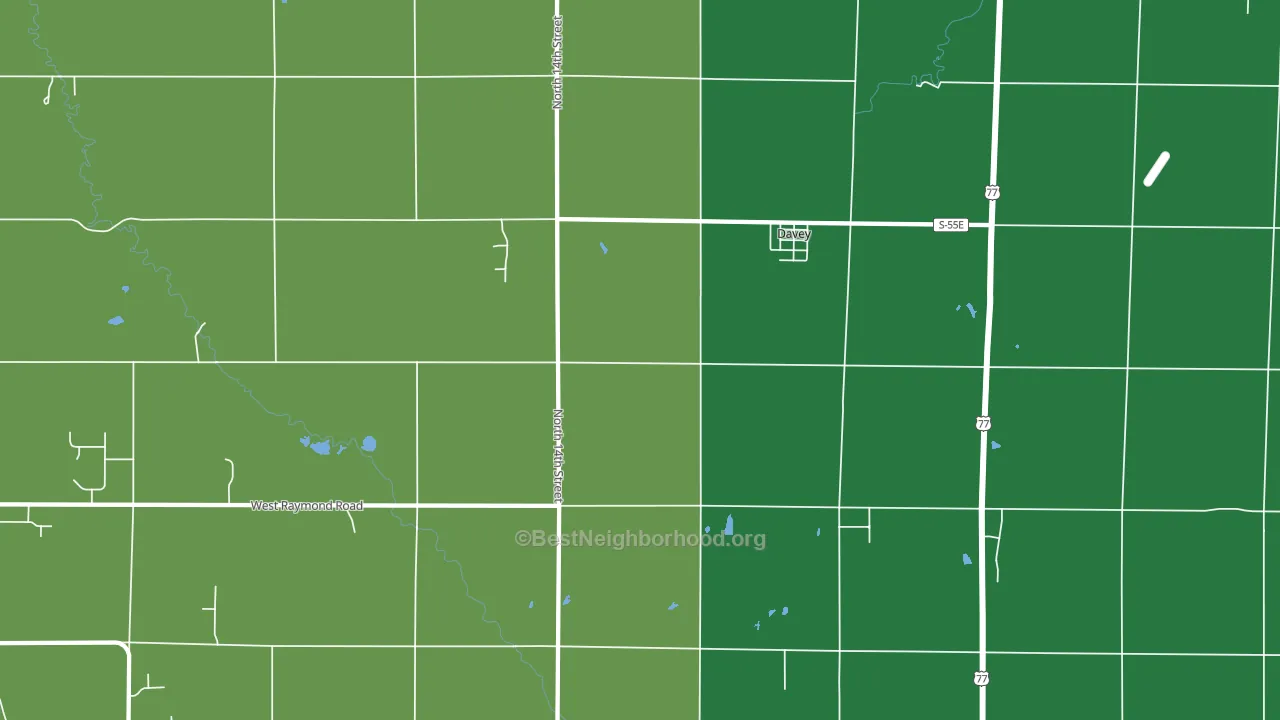 68336, NE block-group voter-turnout map