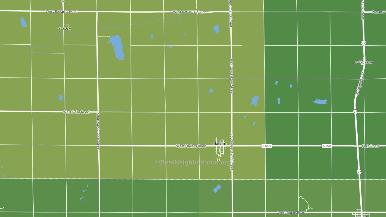68368, NE block-group voter-turnout map