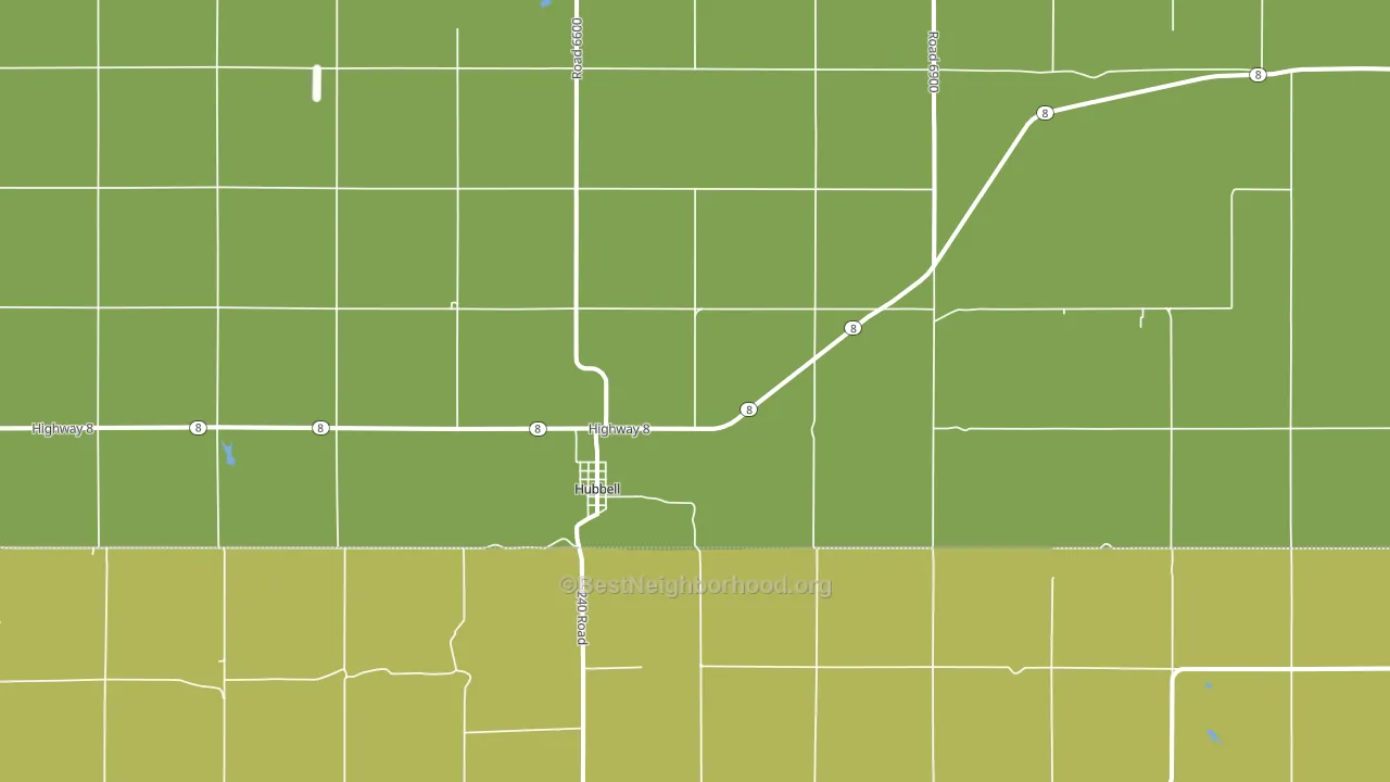 68375, NE block-group voter-turnout map