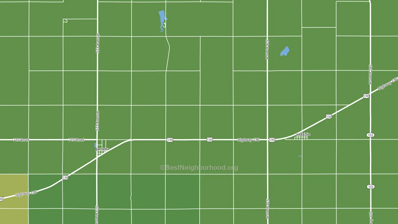 68377, NE block-group voter-turnout map