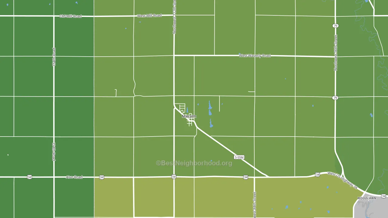 68402, NE block-group voter-turnout map
