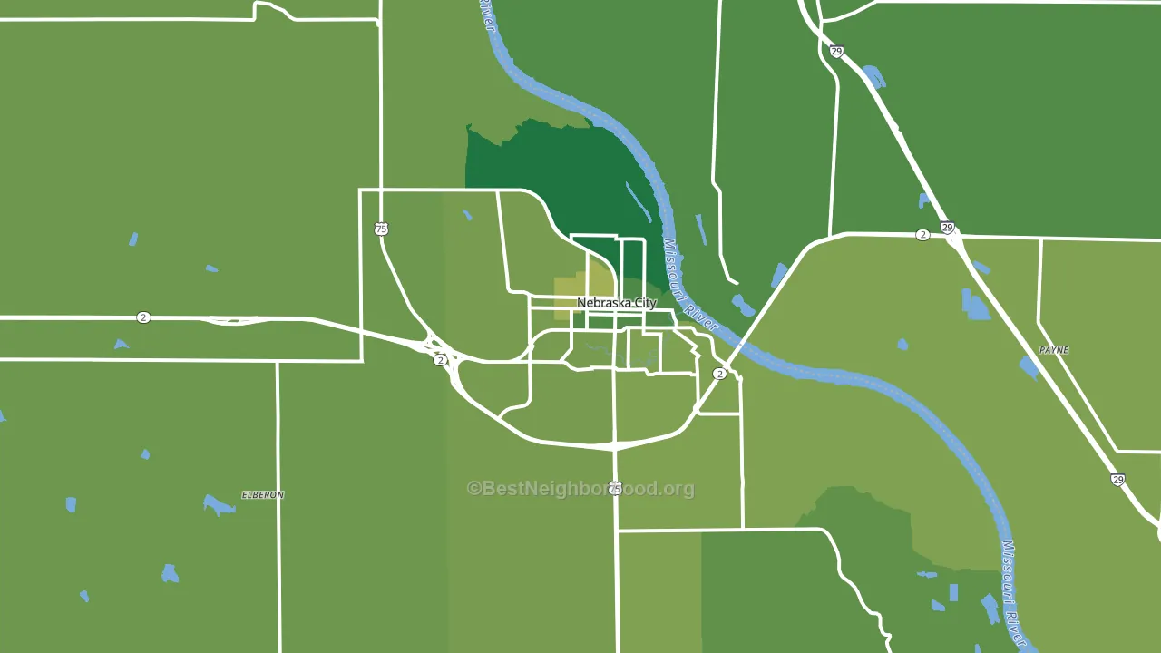 68410, NE block-group voter-turnout map