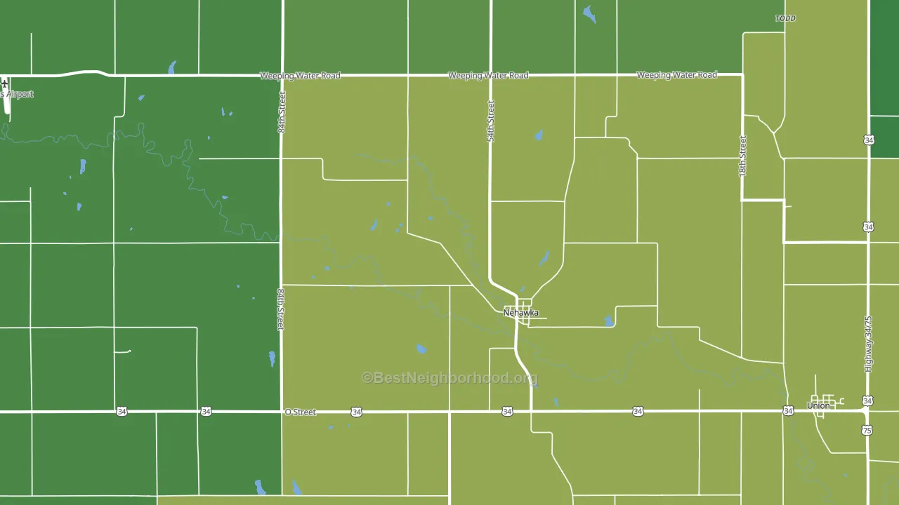 68413, NE block-group voter-turnout map