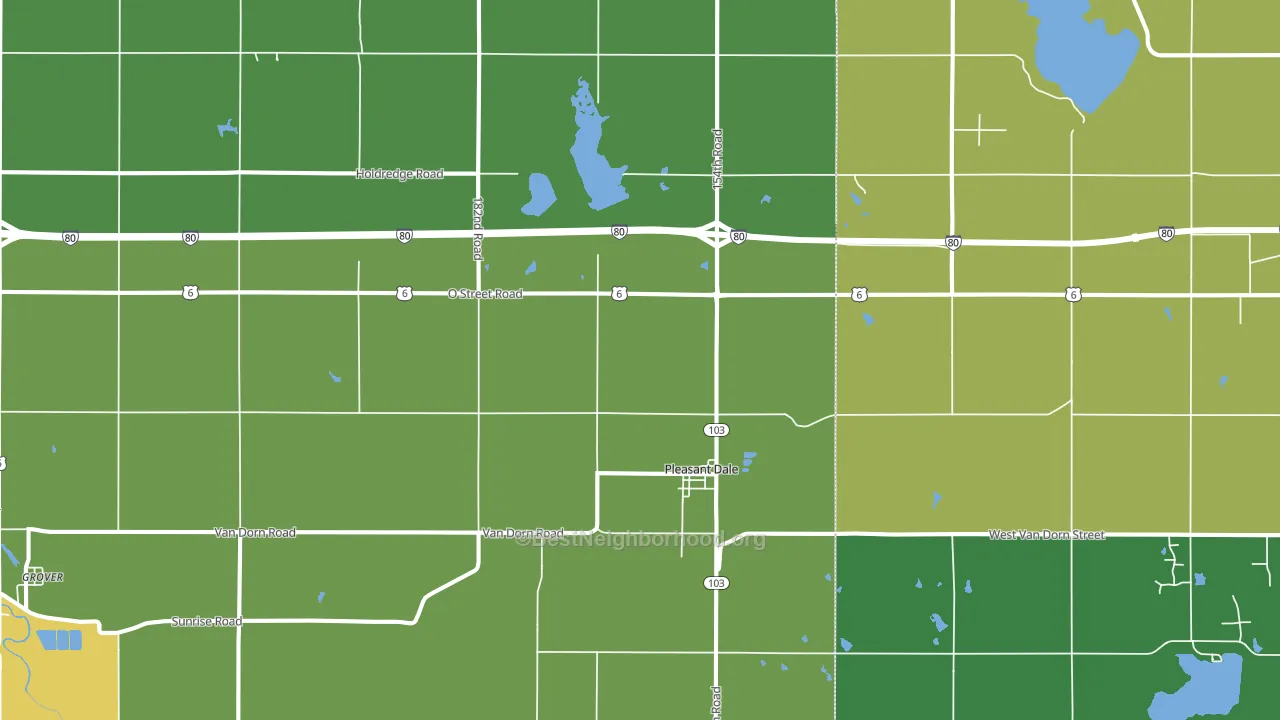 68423, NE block-group voter-turnout map