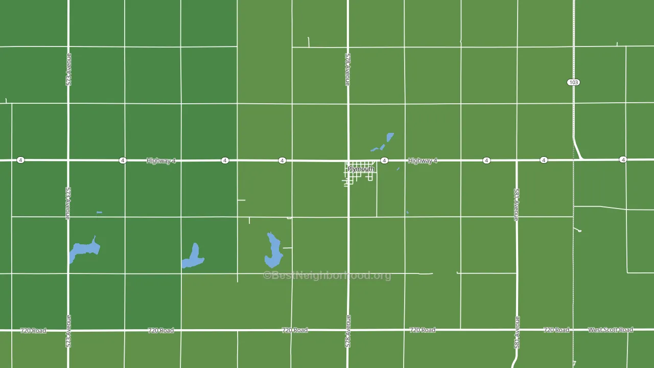 68424, NE block-group voter-turnout map