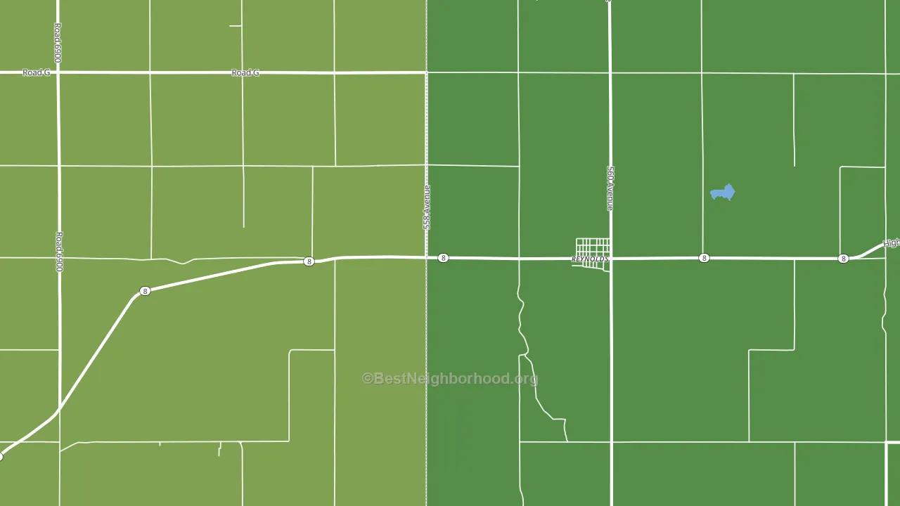 68429, NE block-group voter-turnout map