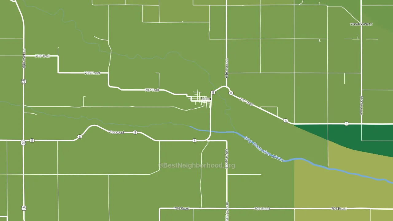 68433, NE block-group voter-turnout map