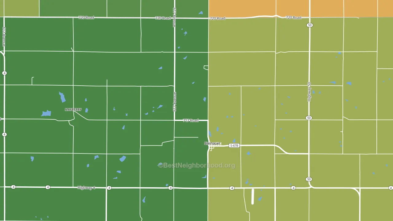 68441, NE block-group voter-turnout map