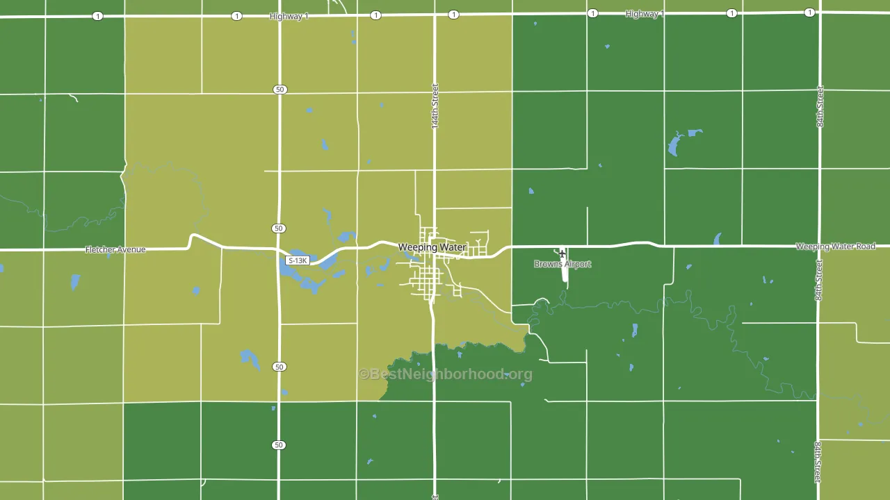 68463, NE block-group voter-turnout map