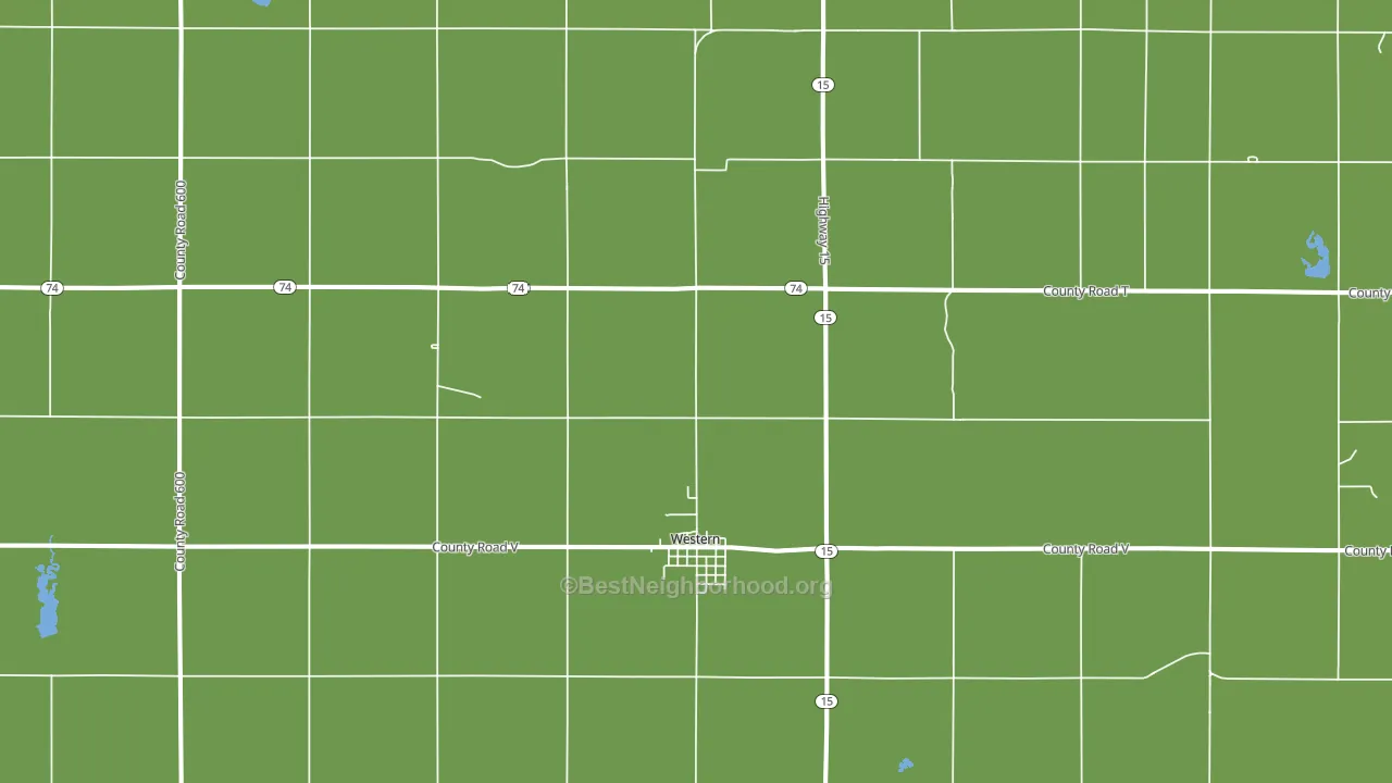 68464, NE block-group voter-turnout map