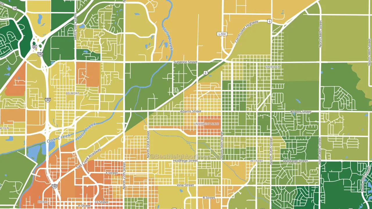 68504, NE block-group voter-turnout map