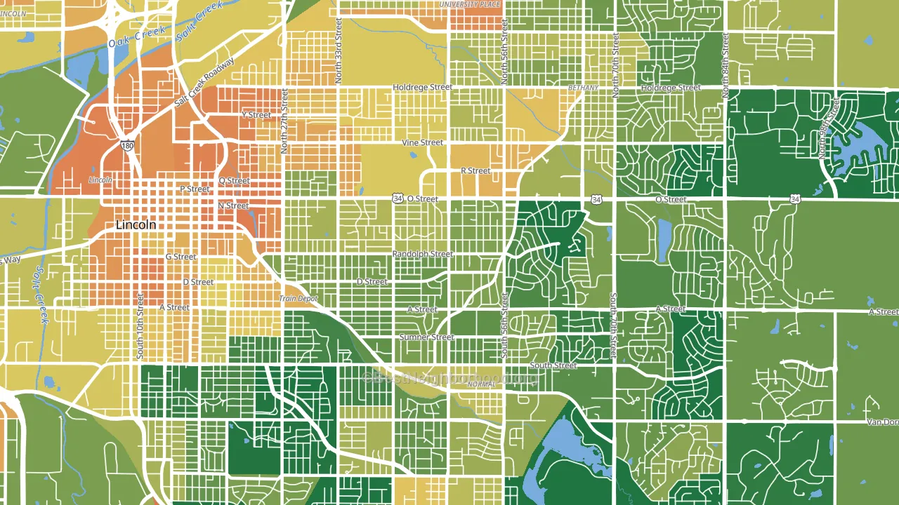 68510, NE block-group voter-turnout map