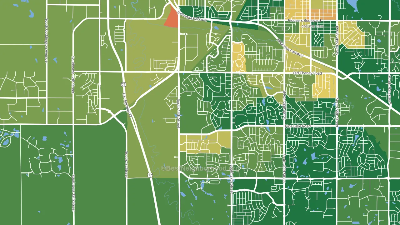 68512, NE block-group voter-turnout map