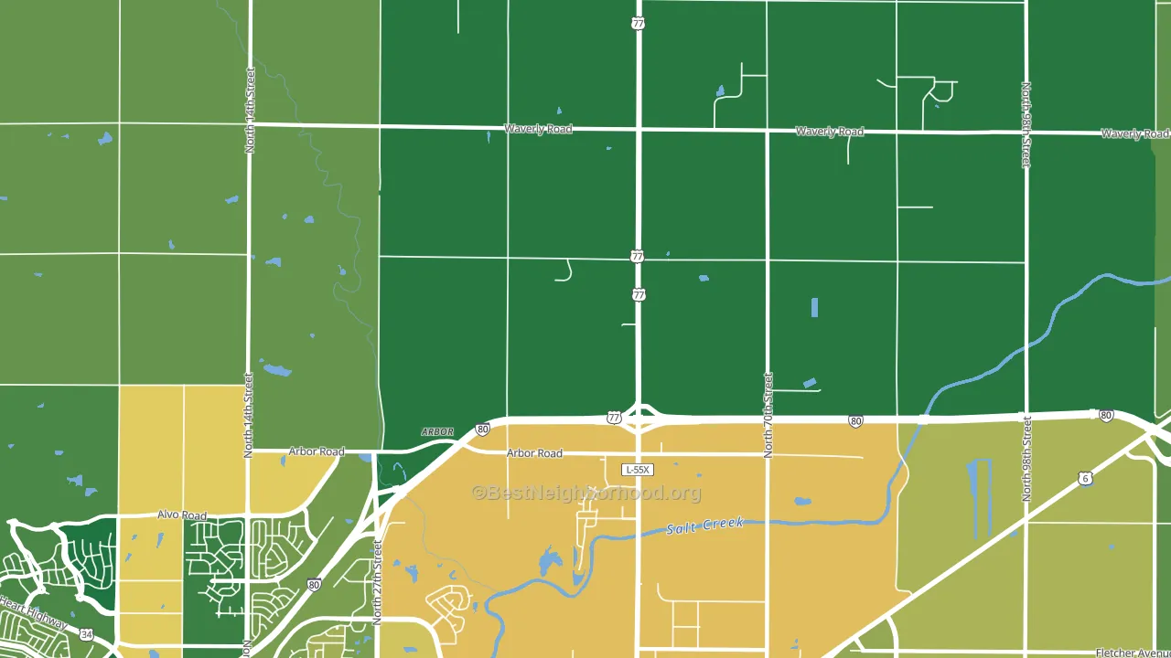 68514, NE block-group voter-turnout map
