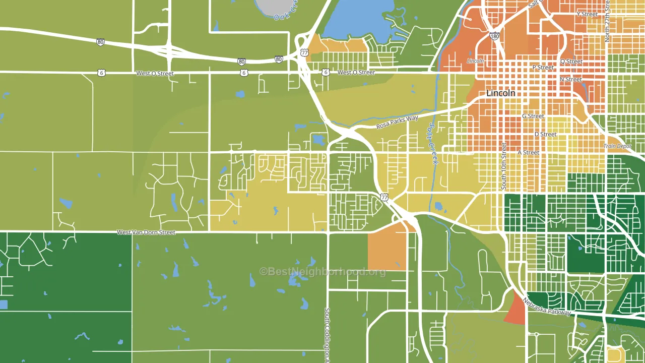 68522, NE block-group voter-turnout map
