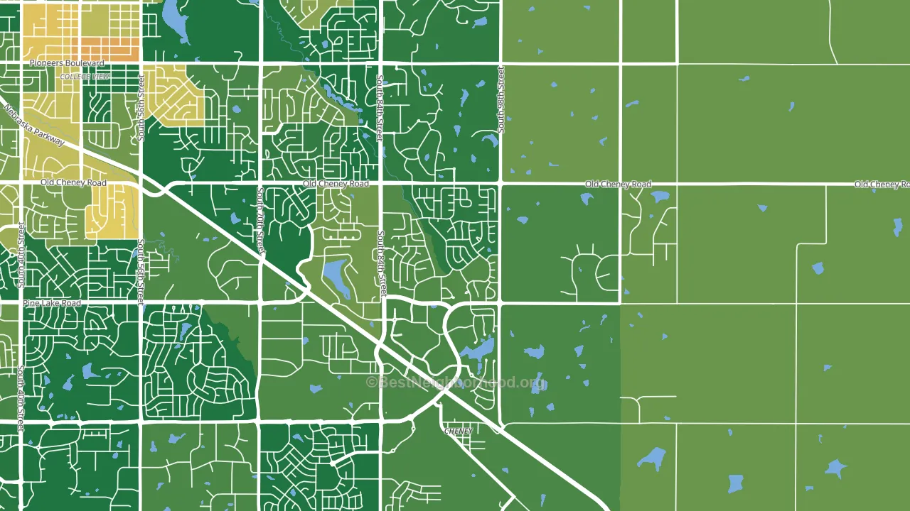 68526, NE block-group voter-turnout map
