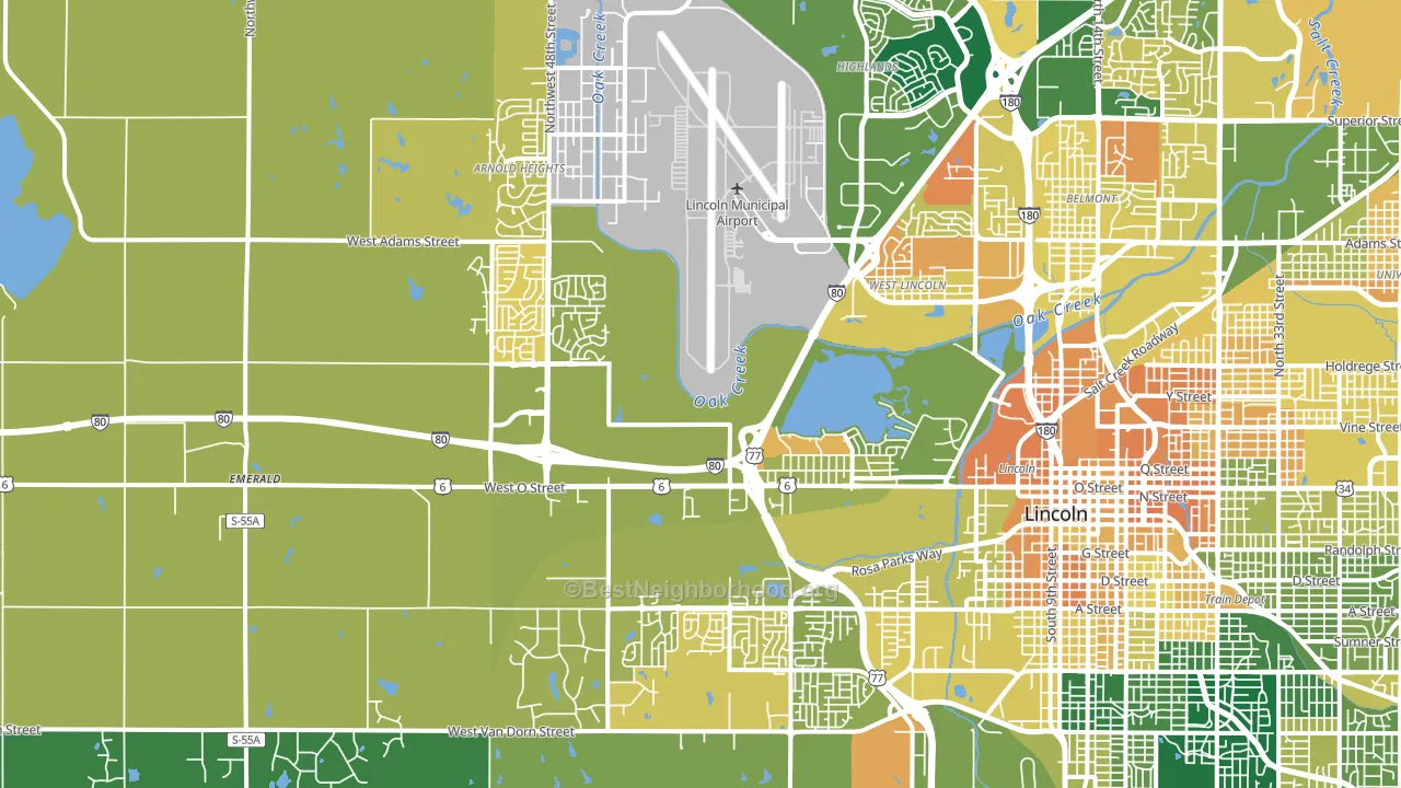 68528, NE block-group voter-turnout map