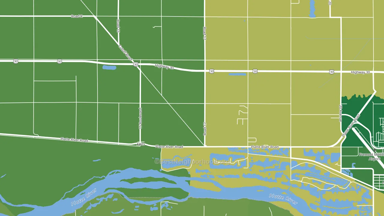 68621, NE block-group voter-turnout map