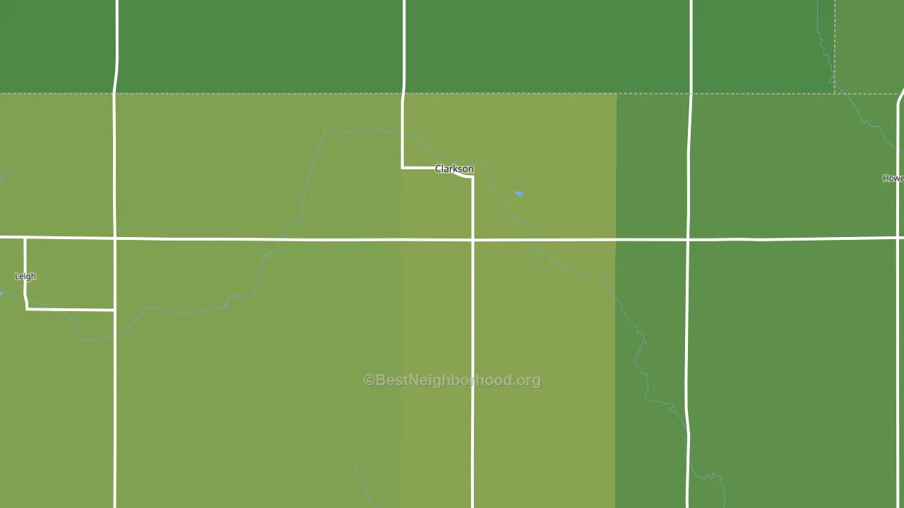 68629, NE block-group voter-turnout map