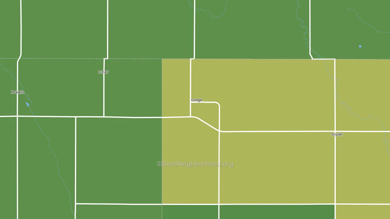 68633, NE block-group voter-turnout map