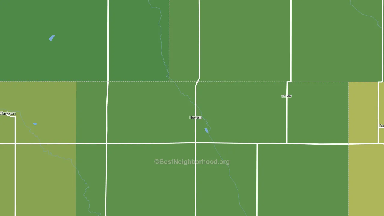 68641, NE block-group voter-turnout map