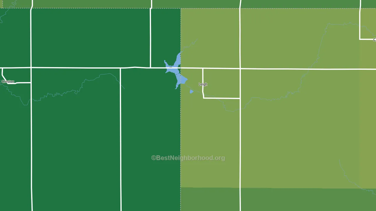 68643, NE block-group voter-turnout map