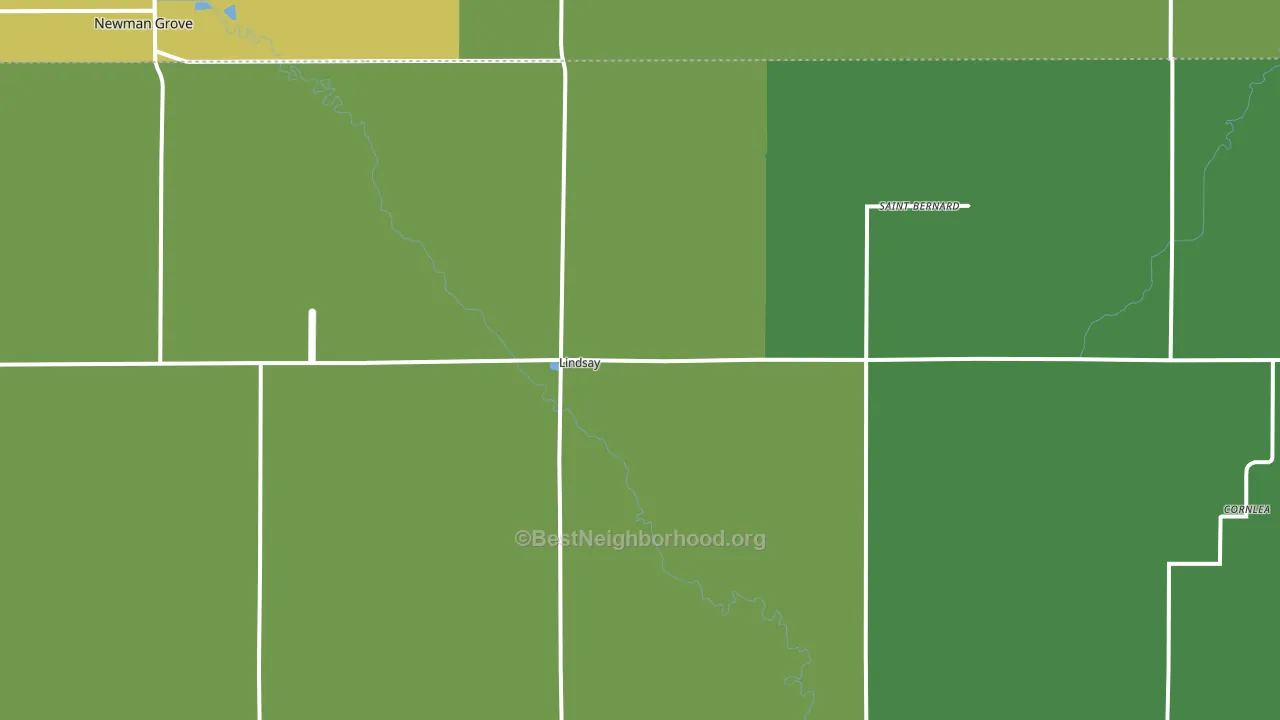 68644, NE block-group voter-turnout map