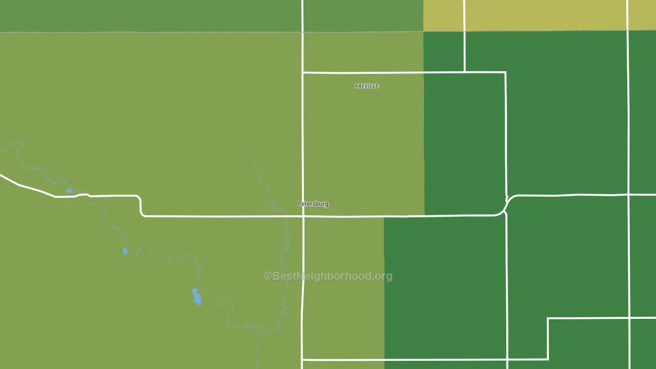 68652, NE block-group voter-turnout map