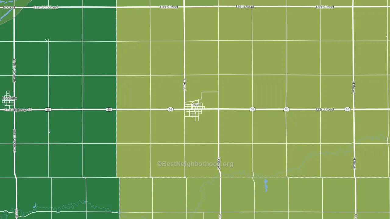 68654, NE block-group voter-turnout map