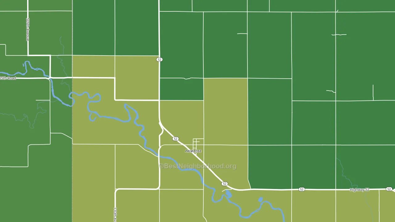 68655, NE block-group voter-turnout map