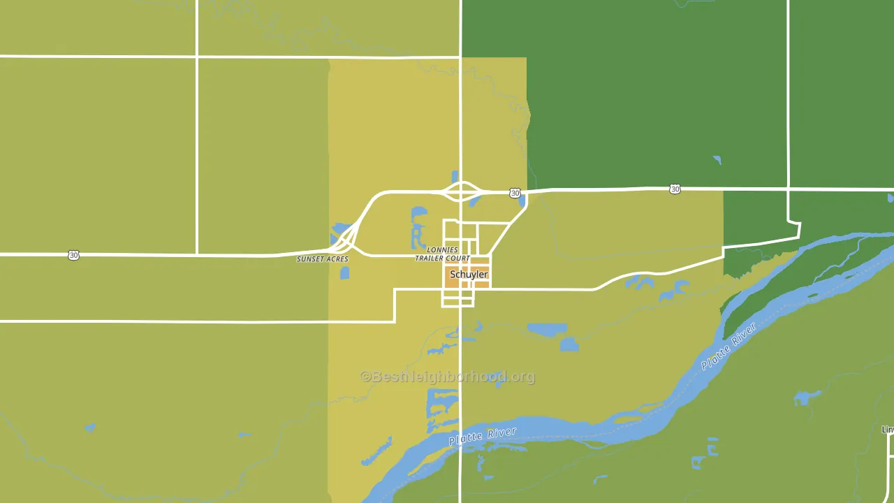 68661, NE block-group voter-turnout map
