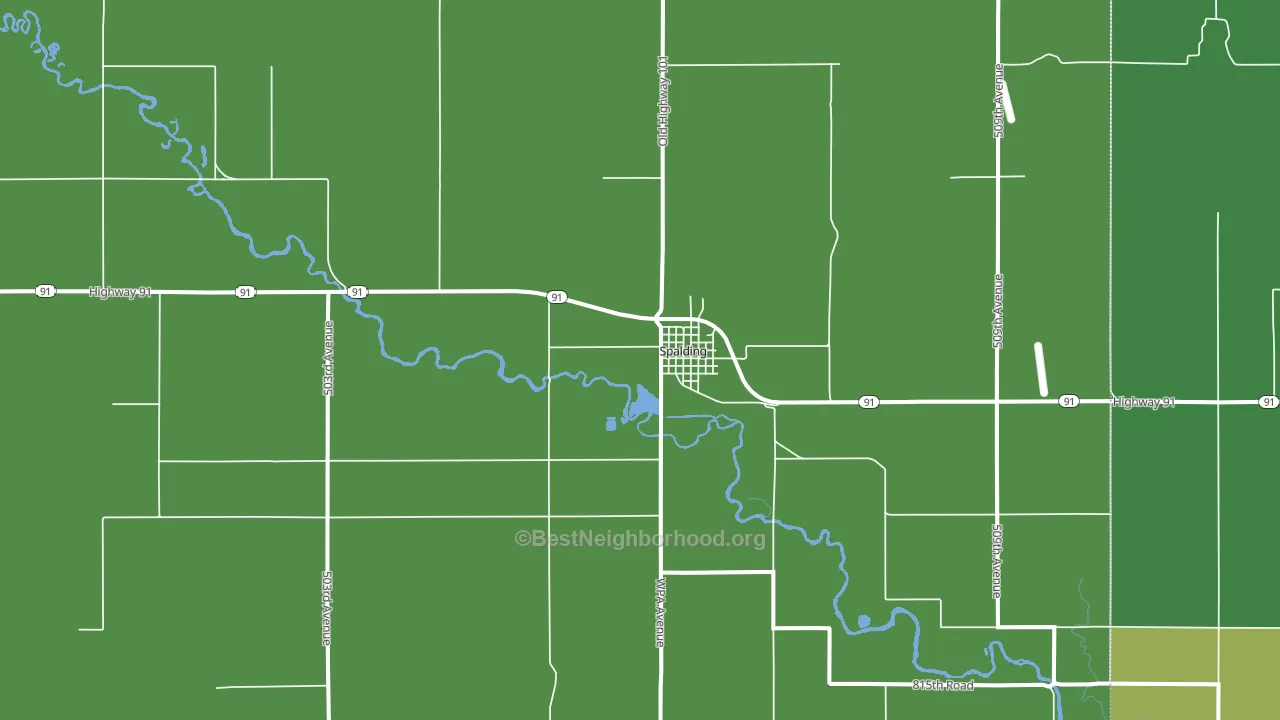 68665, NE block-group voter-turnout map