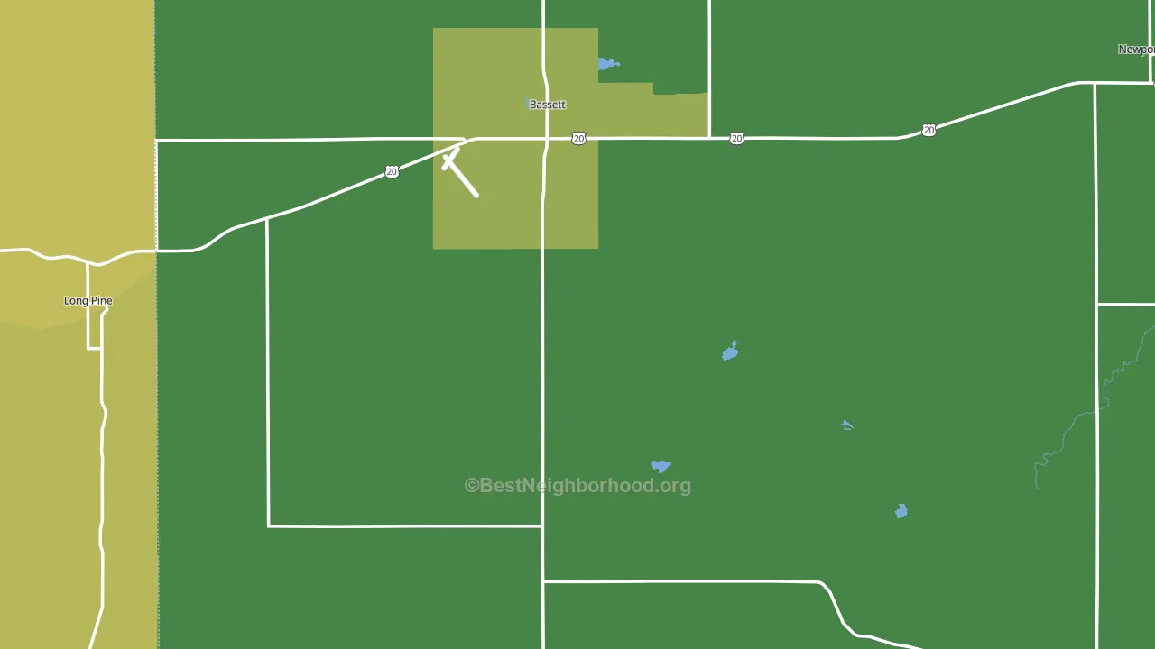 68714, NE block-group voter-turnout map