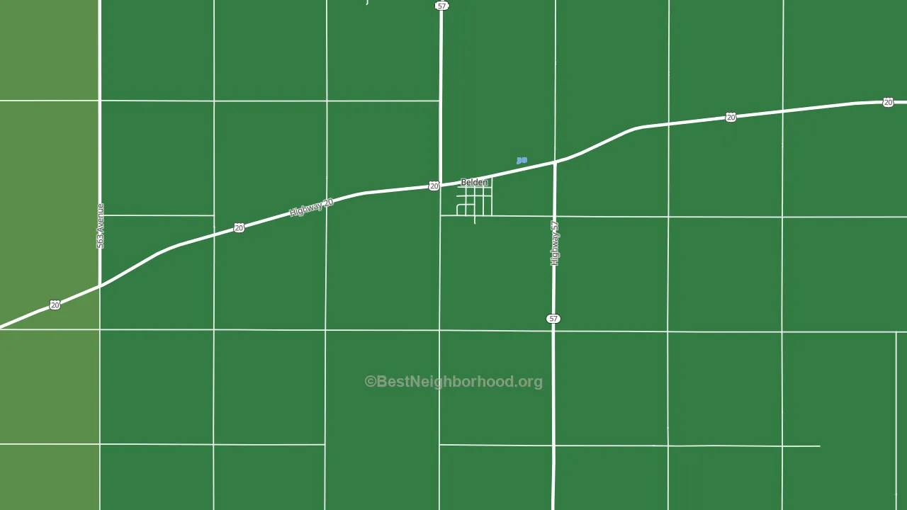 68717, NE block-group voter-turnout map