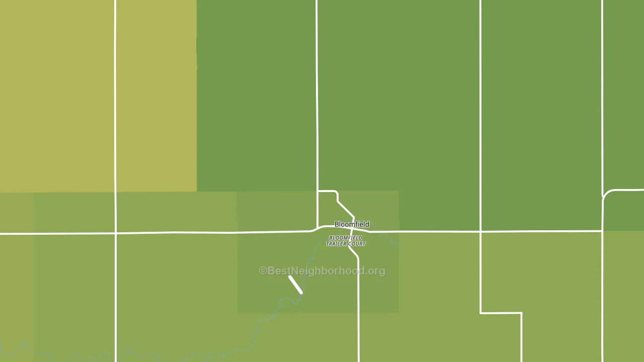68718, NE block-group voter-turnout map