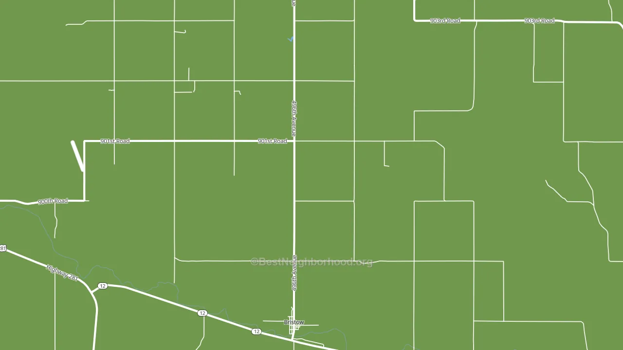 68719, NE block-group voter-turnout map