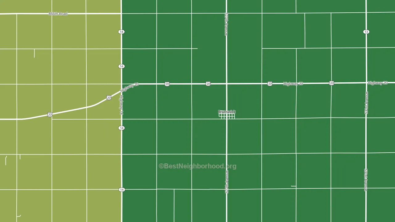 68720, NE block-group voter-turnout map