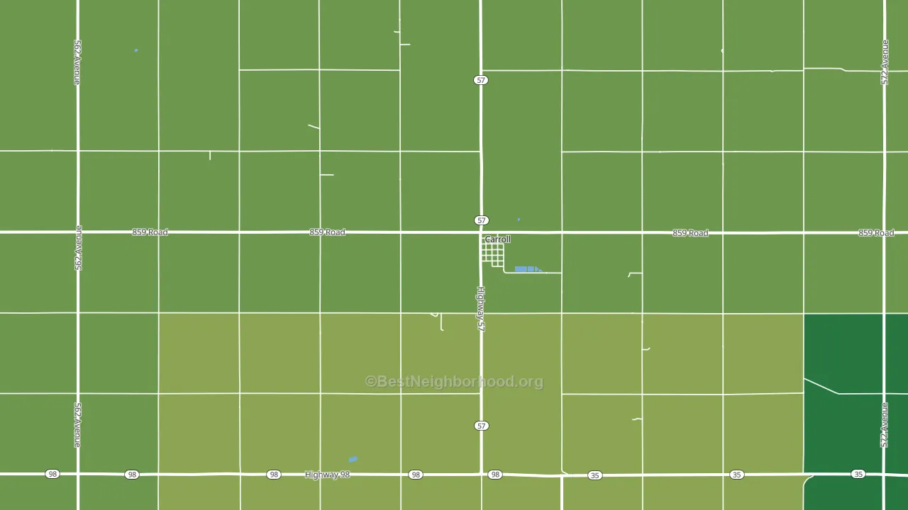 68723, NE block-group voter-turnout map