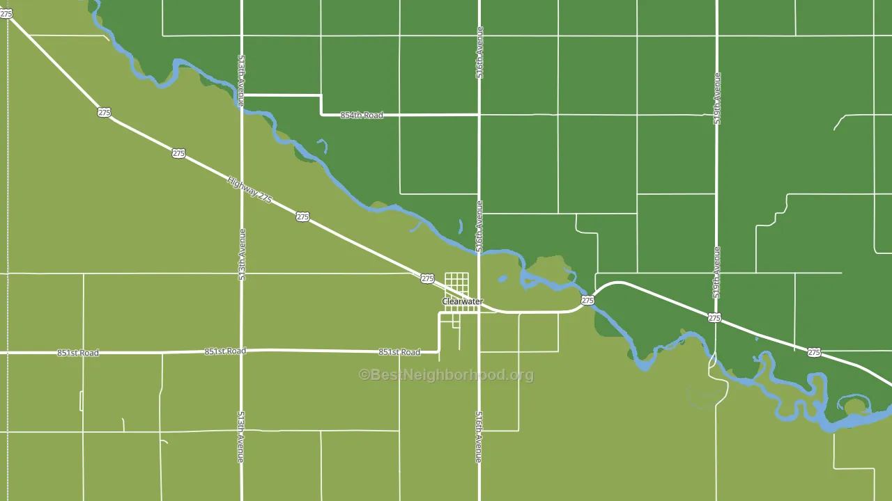 68726, NE block-group voter-turnout map