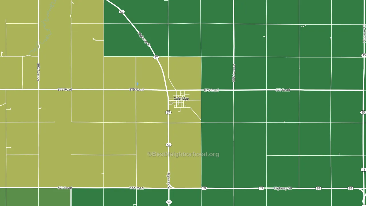 68727, NE block-group voter-turnout map