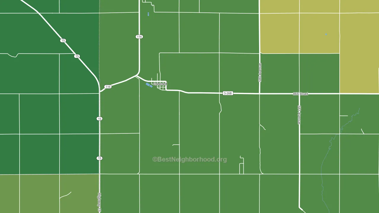 68728, NE block-group voter-turnout map