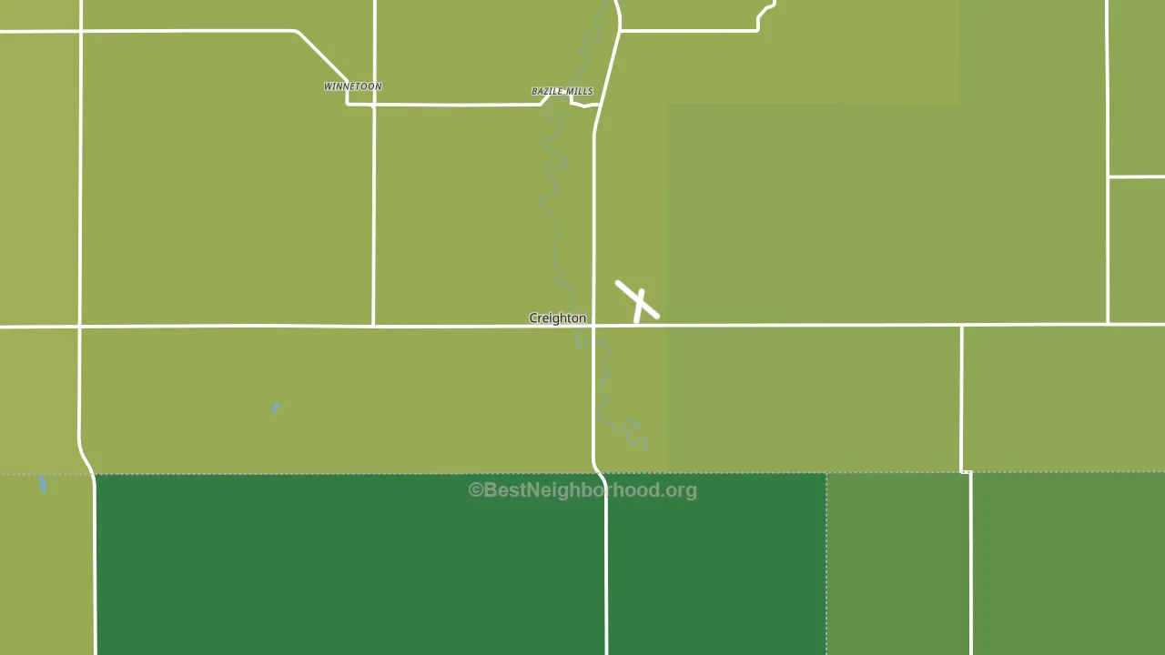 68729, NE block-group voter-turnout map