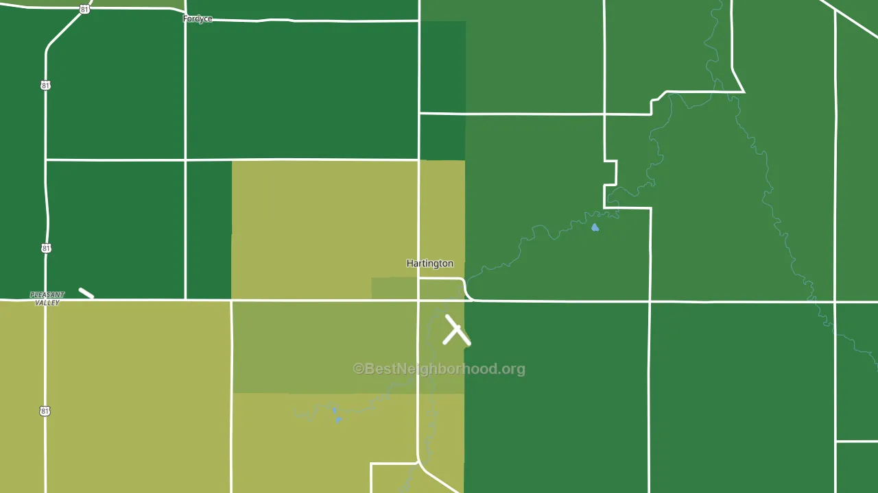 68739, NE block-group voter-turnout map