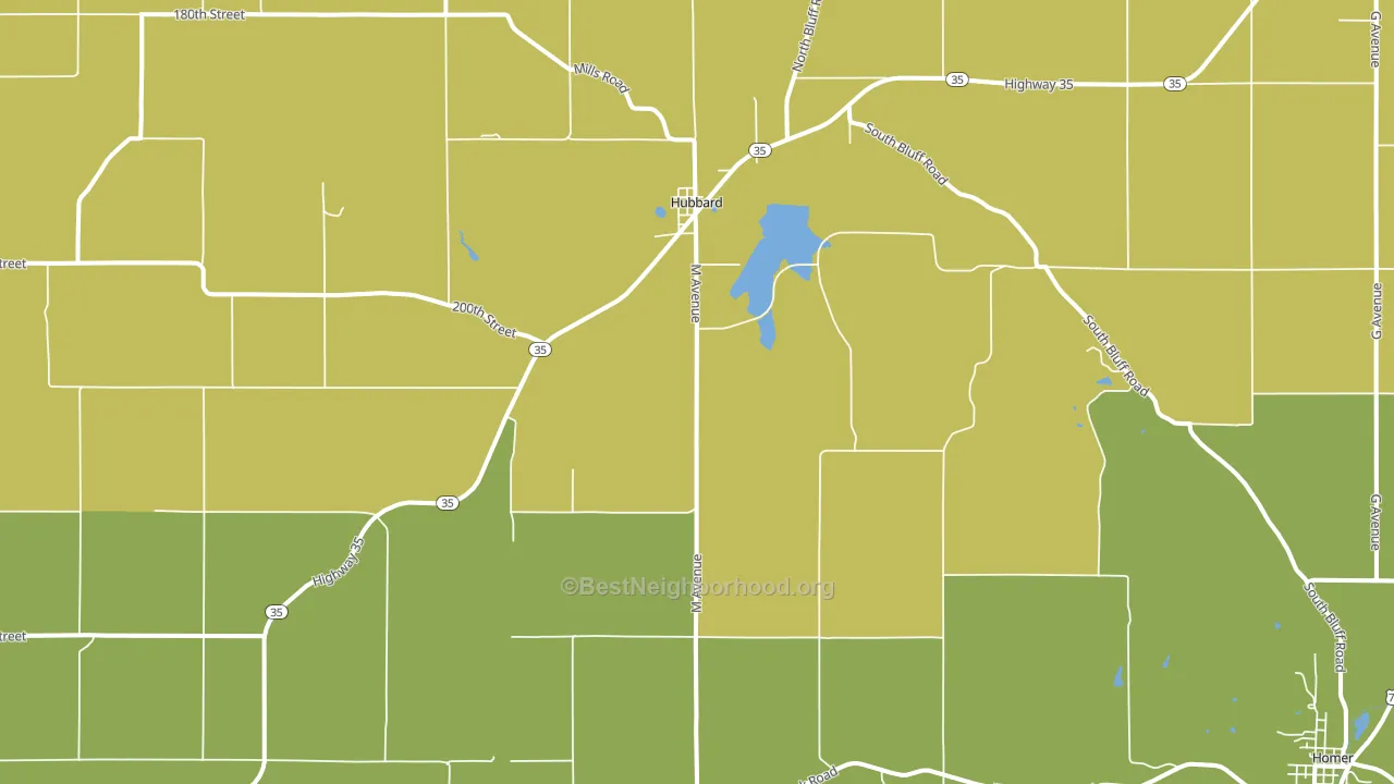 68741, NE block-group voter-turnout map