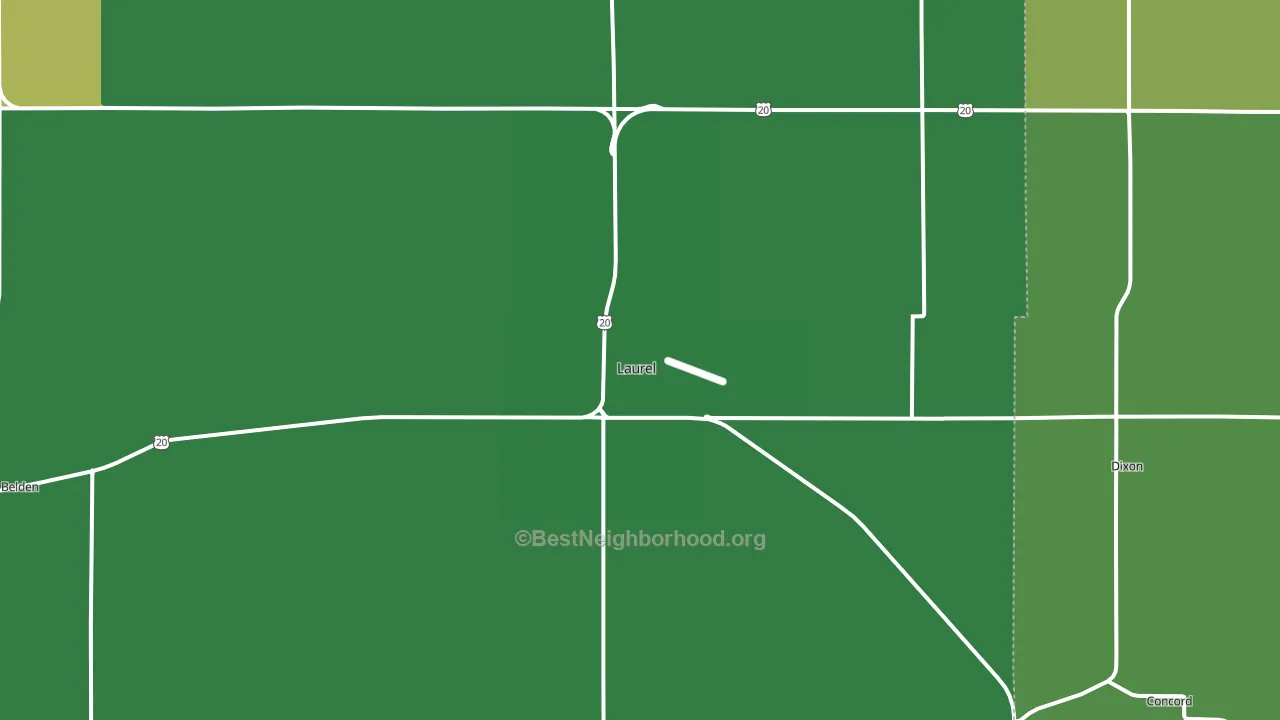 68745, NE block-group voter-turnout map