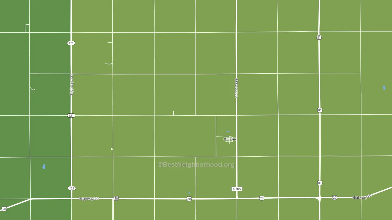 68747, NE block-group voter-turnout map