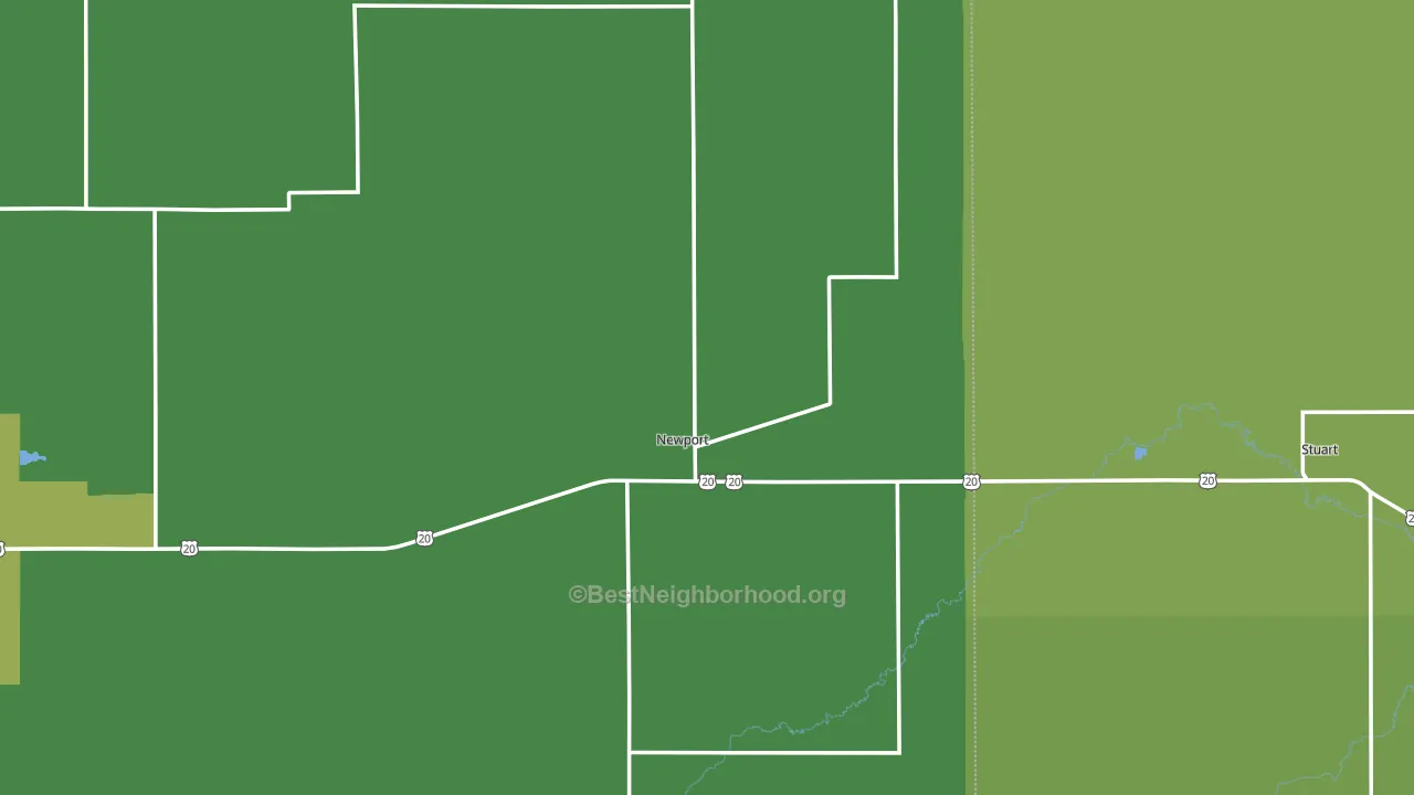 68759, NE block-group voter-turnout map